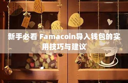 新手必看 Famacoin导入钱包的实用技巧与建议