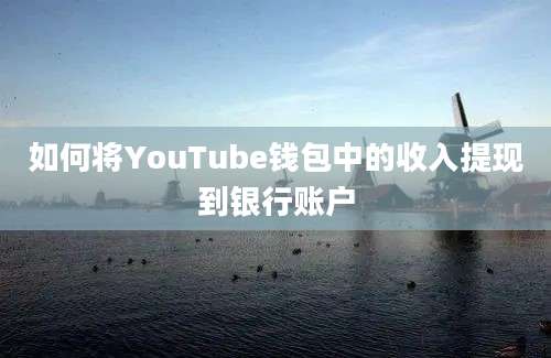 如何将YouTube钱包中的收入提现到银行账户