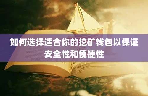 如何选择适合你的挖矿钱包以保证安全性和便捷性