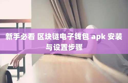 新手必看 区块链电子钱包 apk 安装与设置步骤