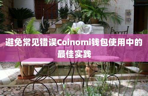 避免常见错误Coinomi钱包使用中的最佳实践