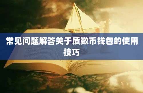 常见问题解答关于质数币钱包的使用技巧